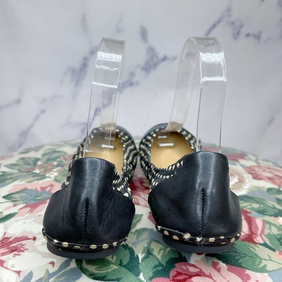 BLACK Saks Fifth Avenue | Black Polka Dot Ballet Flats | Sz 7 - Picture 5 of 14